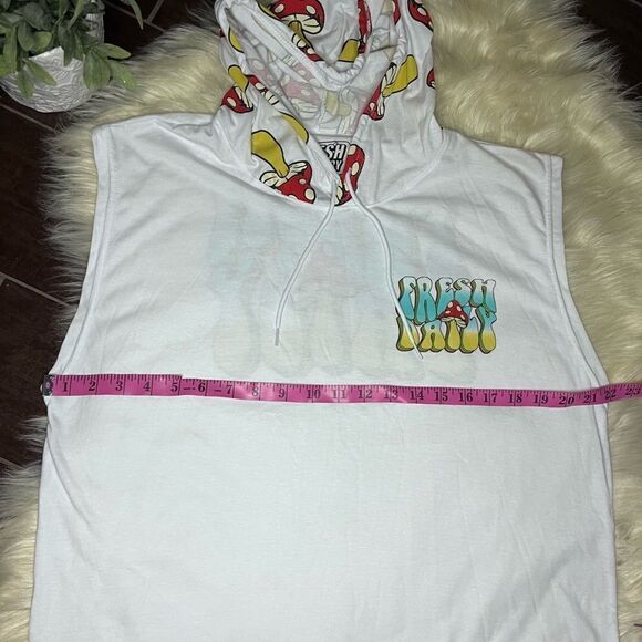 Fresh Laundry Fresh Daily sleeveless hooded tee sz XL - Picture 4 of 5